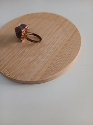 Heart Cake Ring like new, adjustable, multicolor