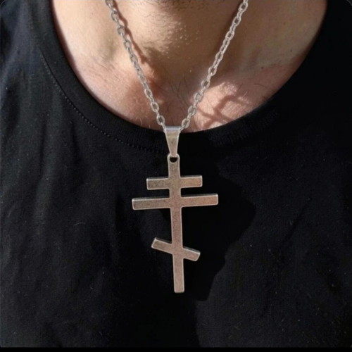 Cross large, old metal color, new