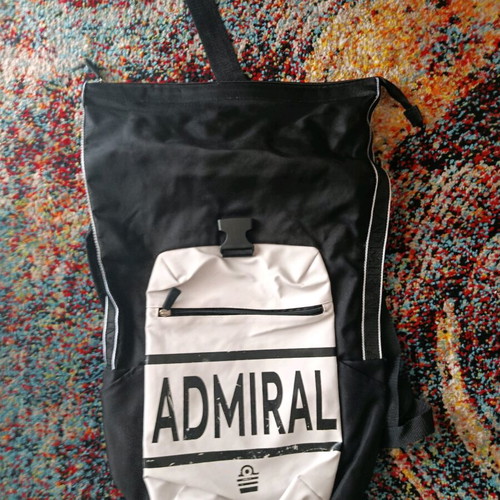 Backpack used with wear on logo