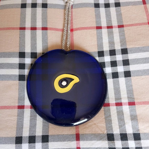 Decorative glass eye hanging like new, 12cm diameter