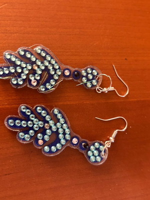 Handmade earrings pack of 4 pairs diamond painting, new