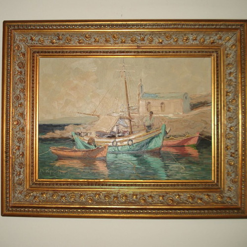 Used painting on plywood 50cm 40cm 35cm 25cm