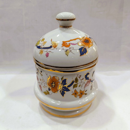 Vintage Limoges Style Porcelain Biscuit Jar like new with 22K gold