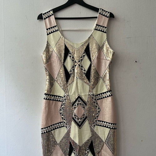 Holly Bracken dress with sequins size M like new, white