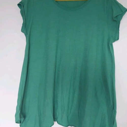 Summer blouse plus size green, 100% cotton, like new, size XXL