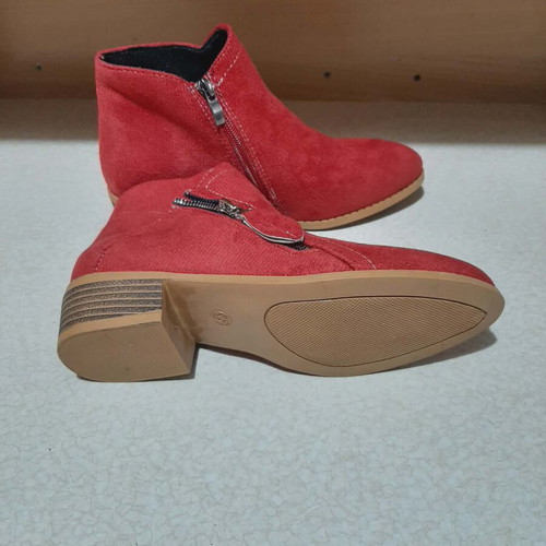 Red ankle boots size 36 new