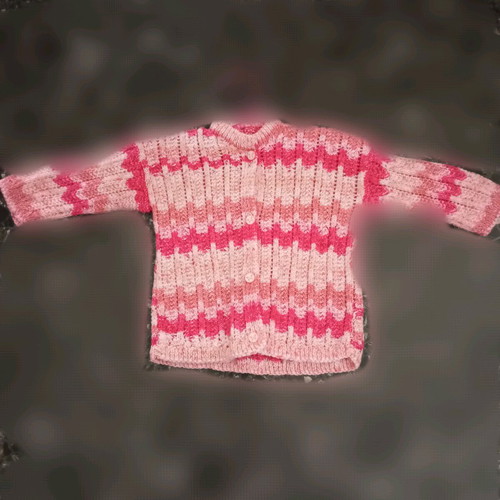 Handmade knitted cardigan like new, pink, size 92 cm, 2 years