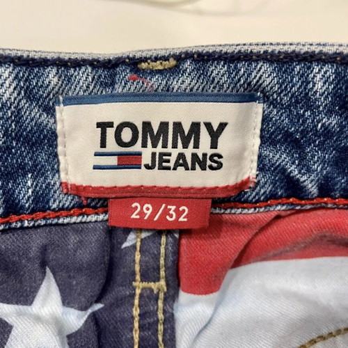 Tommy Jeans men's W29 blue faded with patches, like new