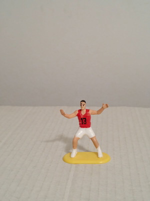 Mini Basketball Player Figure used, marking pose