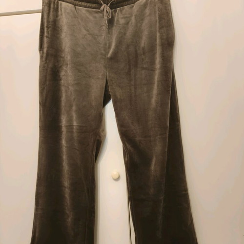 Velvet wide-leg pants like new, H&M, beige and brown
