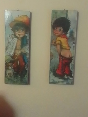 Michel Thomas Le Pipi painting like new, Poulbot style