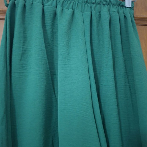 Women's zip culottes green one size new