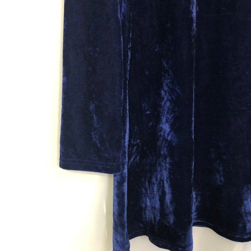 Primark long-sleeve blue velvet dress new, size 38