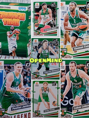 Κάρτες Zalgiris Kaunas Donruss Euroleague 2023-2024 καινούργιες, πακέτο 7 τεμαχίων