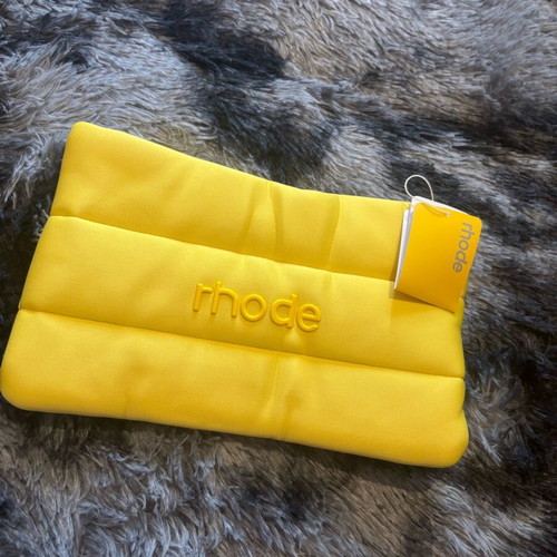 Rhode toiletry bag new with tag, luxurious, in gray and yellow