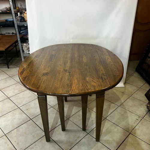 Wooden solid dining table with extension 78x107x134 cm used
