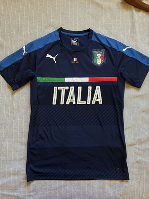 Puma Italy Euro 2016 Training Shirt, navy blue and power blue