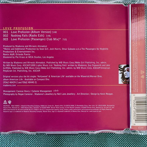 Madonna Love Profusion 2 CD singles like new, pop