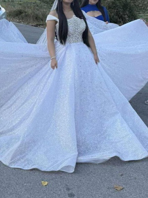 Wedding dress A-Style like new, white, size M
