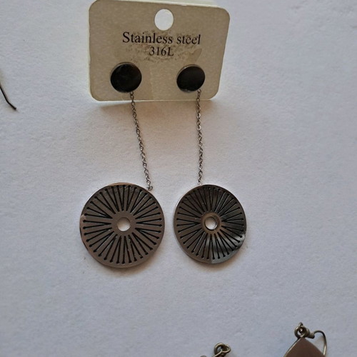 Faux bijoux earrings used, pack of 4 pairs
