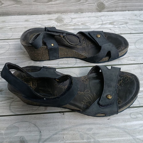 Panama Jack Julia Limited leather platform sandals size 39 like new