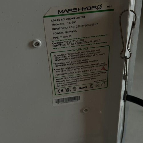 MarsHydro TS600 Full Spectrum 100W And Asterix Blurple Magenta 150W Plant Grow Lights Like New