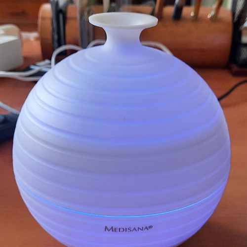 Medisana AD 620 aroma diffuser used with 3 bottles of essential oils