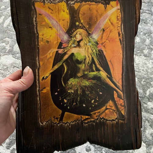 Wooden fairy frame like new, handmade 30x22cm