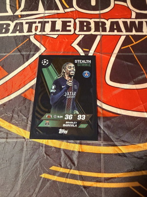 Barcola Topps Match Attax 2025/2026 Stealth Strike card