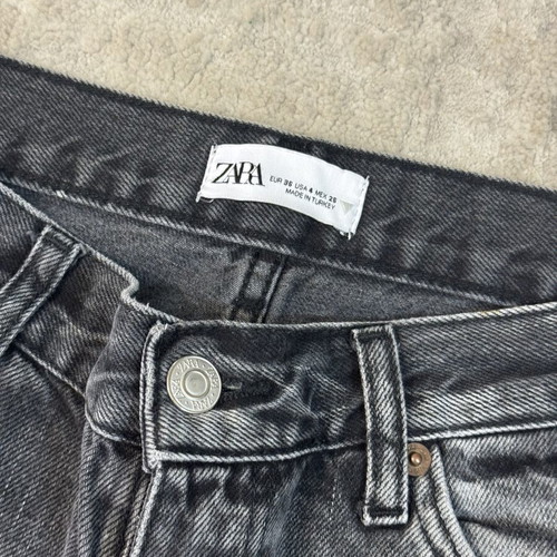 Zara flared bootcut high waist pants gray black size S like new