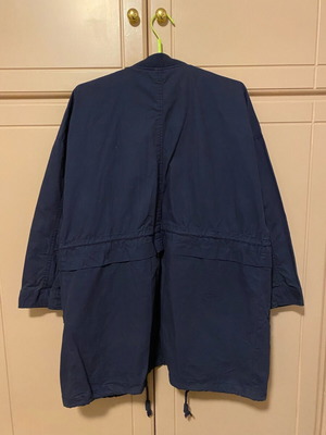 Long oversized parka Pull & Bear new, dark blue