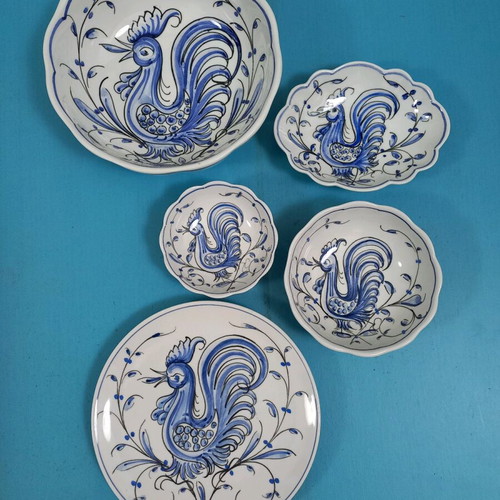 Vintage handmade dish set used from Portugal