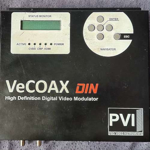 VeCOAX DIN HD digital video modulator used, made in USA