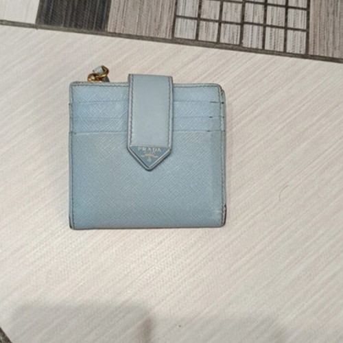 Prada wallet turquoise saffiano leather like new