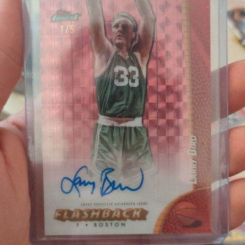 Larry Bird NBA red refractor autograph card 1/5