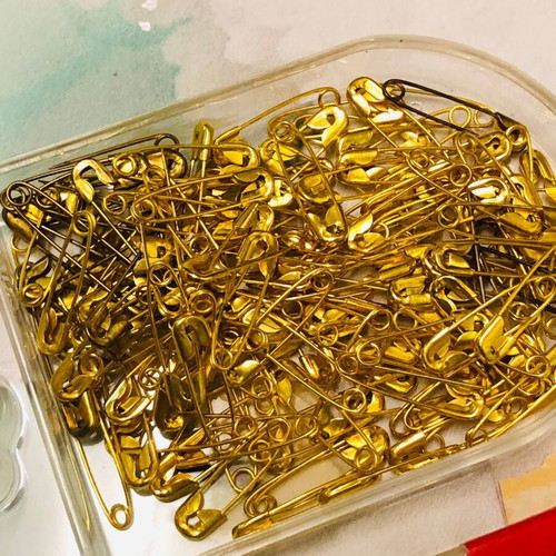Safety pins used, pack of 150 pcs, 17 mm x 0.4 mm