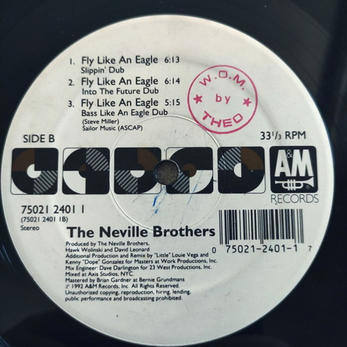 The Neville Brothers Fly Like An Eagle 12'' Vinyl Maxi Single used