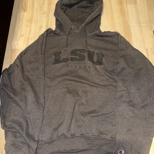 Champion LSU Tigers vintage hoodie XXL, grey