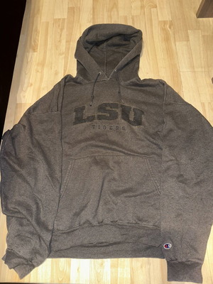 Champion LSU Tigers vintage hoodie XXL, grey