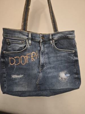 Denim women's bag like new, blue