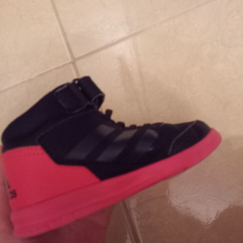 Παπούτσια Adidas αθλητικά μεταχειρισμένα, νούμερο 27, μπλε σκούρο και φουξ
