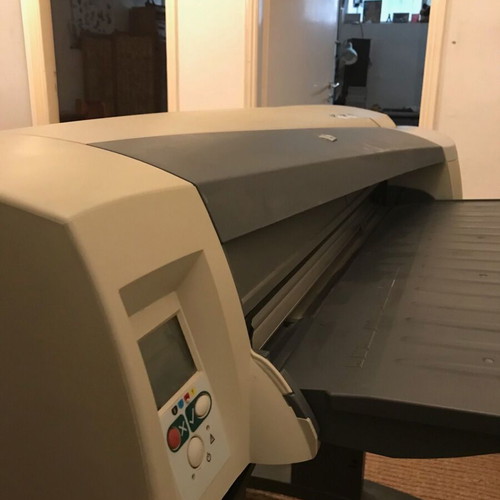 HP Designjet 110plus nr plotter A1/24" used with stand, roll, and accessories