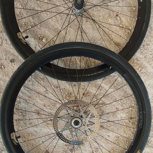 Deore LX 26 Inch Wheelset with Tires used, no Disc Brake