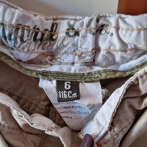 Cargo shorts for boy 6 years like new, beige, 116 cm