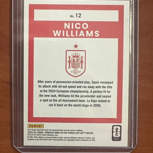 Panini Road to World Cup Nico Williams sticker