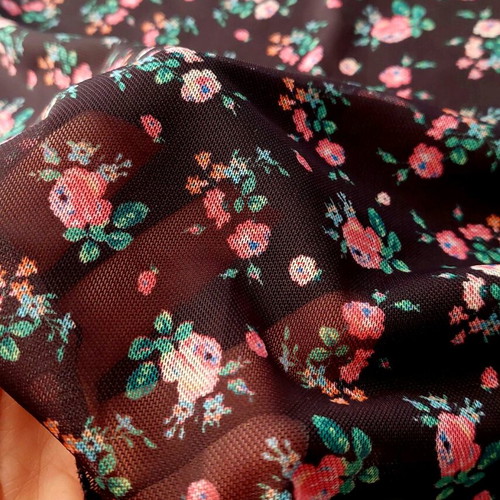 Stradivarius floral women's top like new, black with thin straps