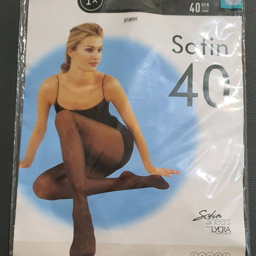 Satin 40 tights new, size Medium, color Platin