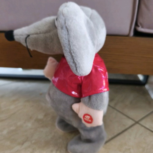 Tikis Mouse Plush like new, red for 3+ years old