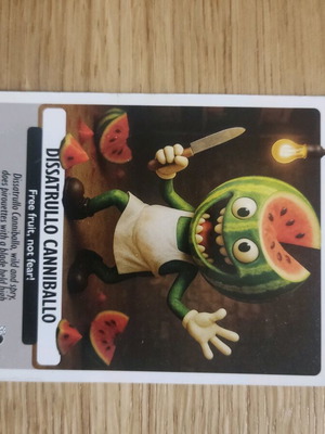 Brainrot Dissatrullo Canniballo card used, very good condition