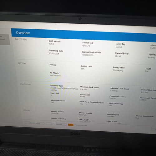 Dell G15 5510 Gaming Laptop like new, i5-10500, 16GB RAM, RTX 3050, 2TB SSD